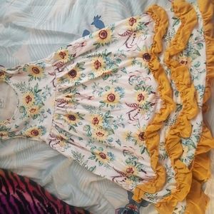 Girls Sunflower Print Dress